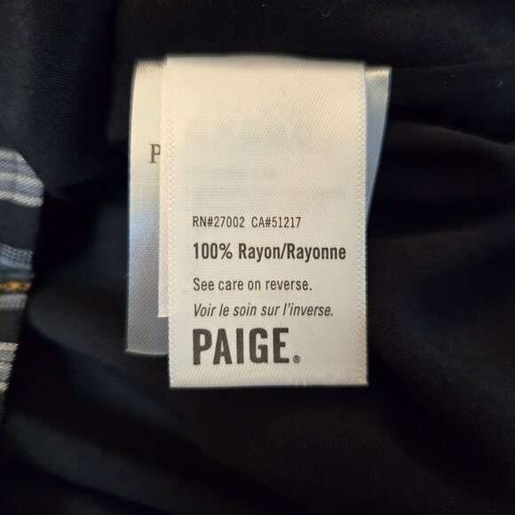 Paige Kaylynn Striped V-Neck Drawstring Waist Ruffle Dress M NWT - Picture 8 of 10